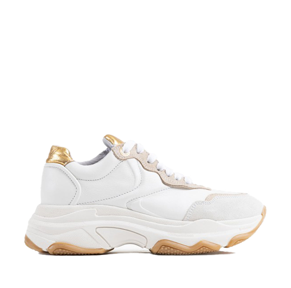 Bronx Baisley Off White Gold Chunky Sneakers 37