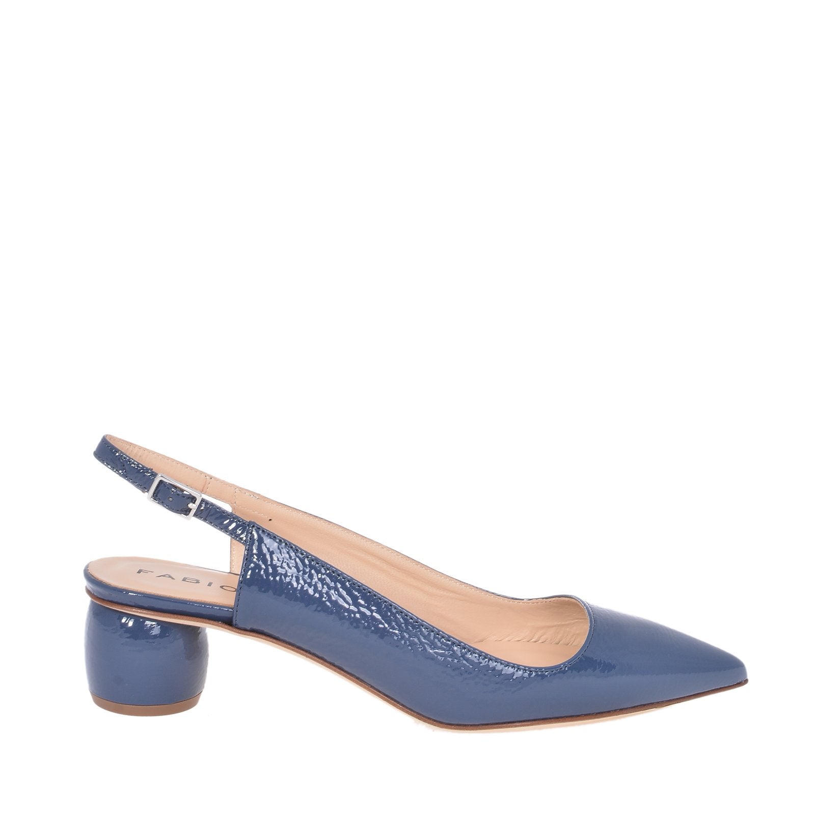 Navy leather shops slingbacks