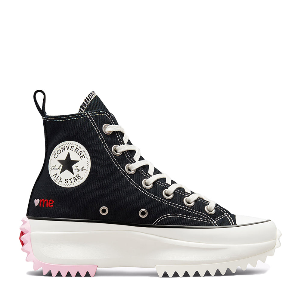 Converse Run Star Hike Hi Embroidered Hearts