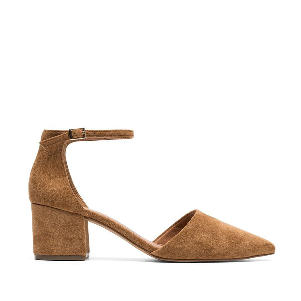 BIANCO Biadevided Camel Suede Pumps