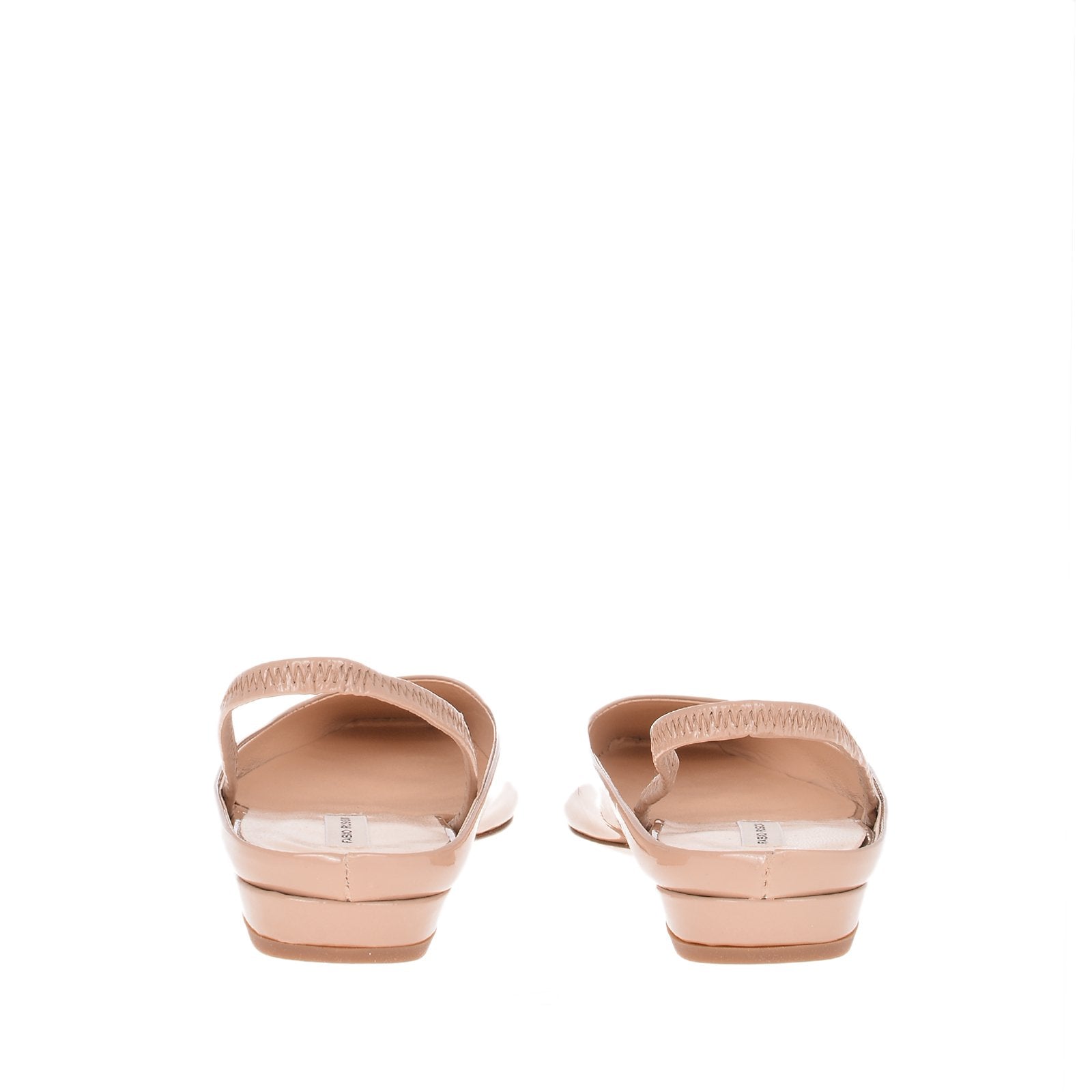 FABIO RUSCONI BIT PATENT NUDE FLAT SHOES