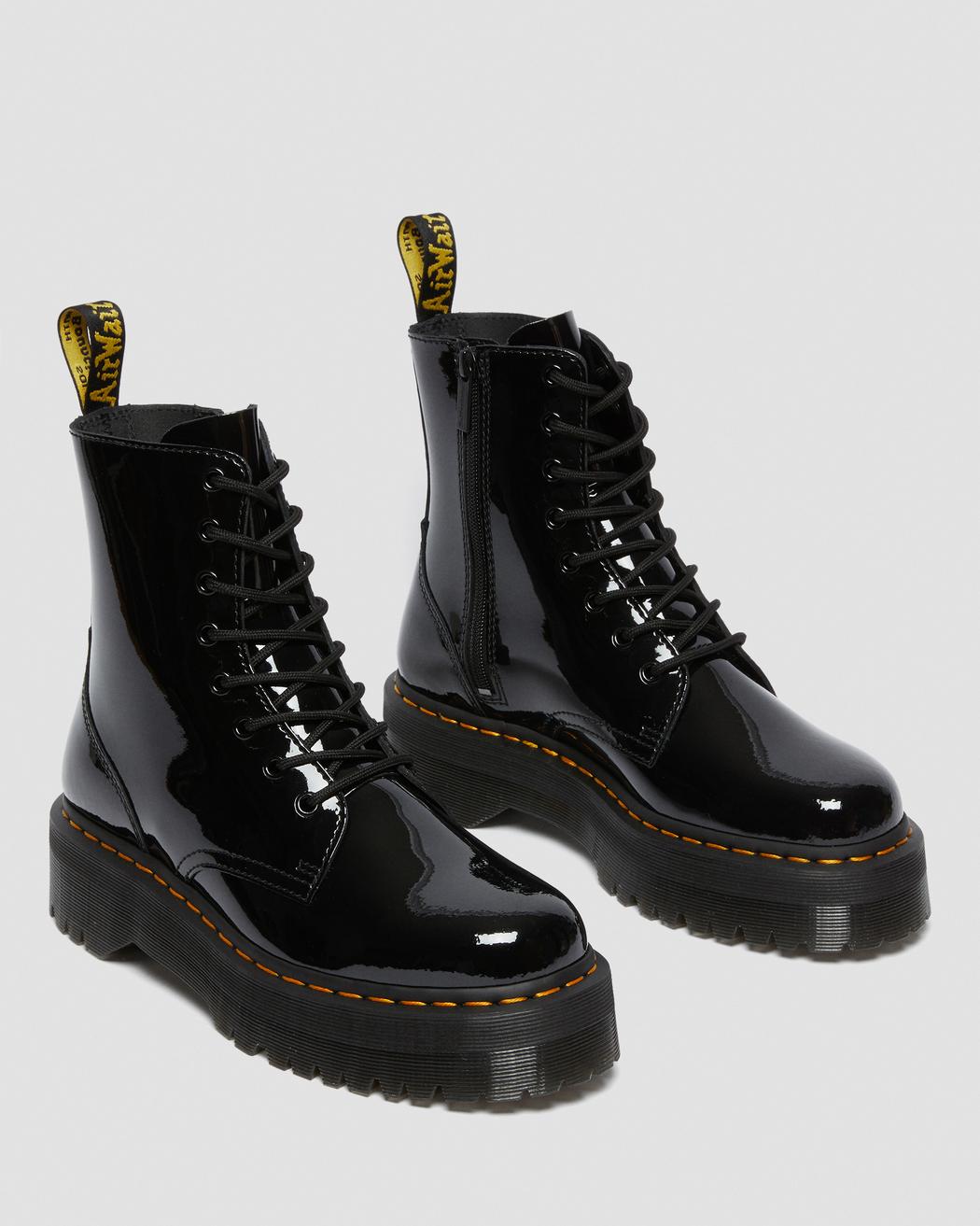 Dr. Martens Jadon Black Patent Leather Platform Boots