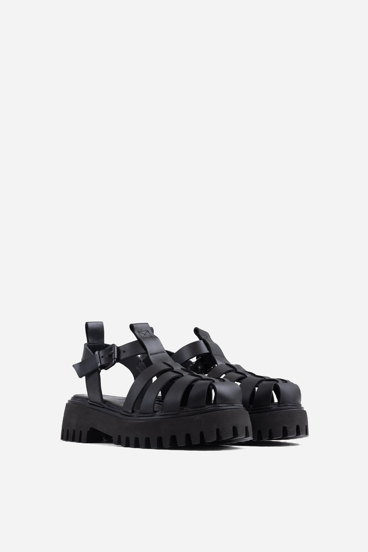 Groovy Black Chunky Sandals 84973-A-01-3