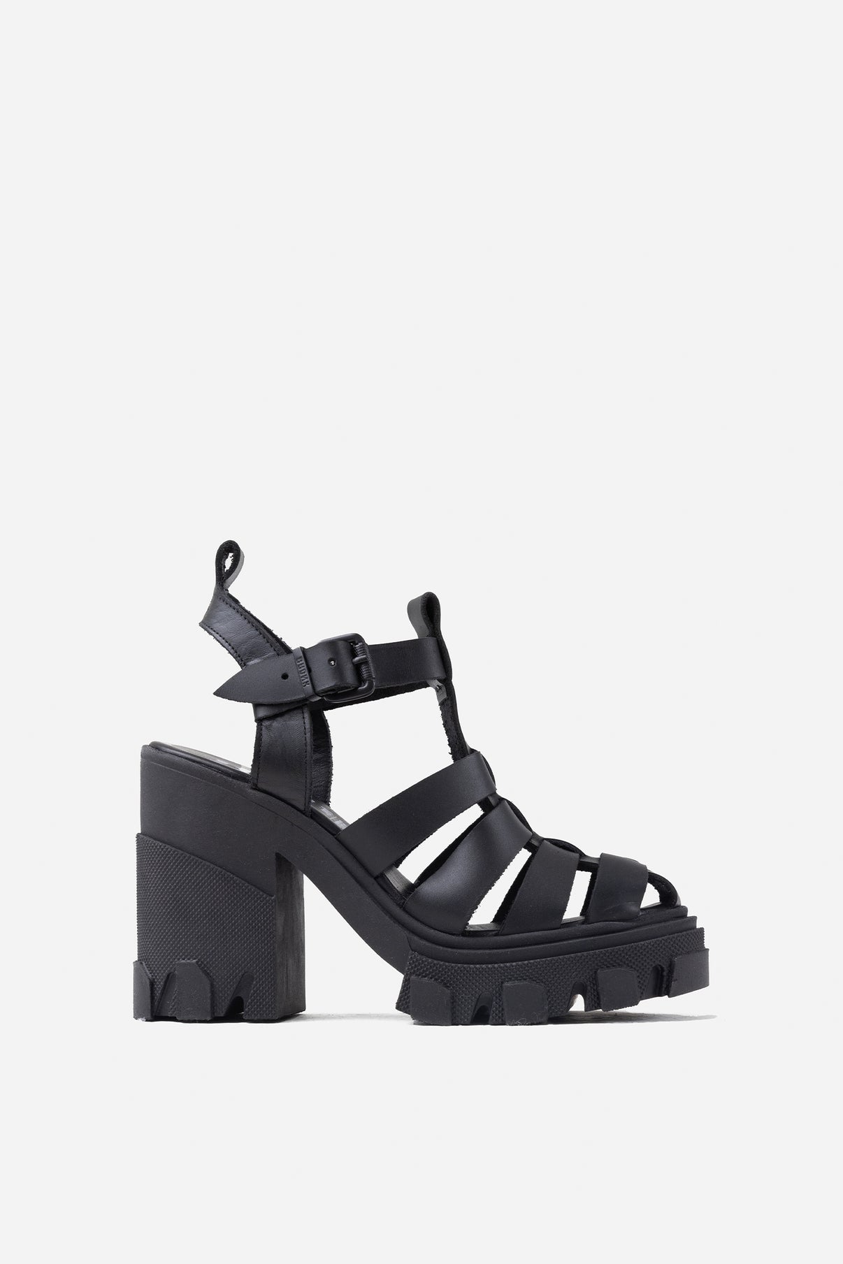 Furrow Black Chunky Sandals 84974-A-01 -7