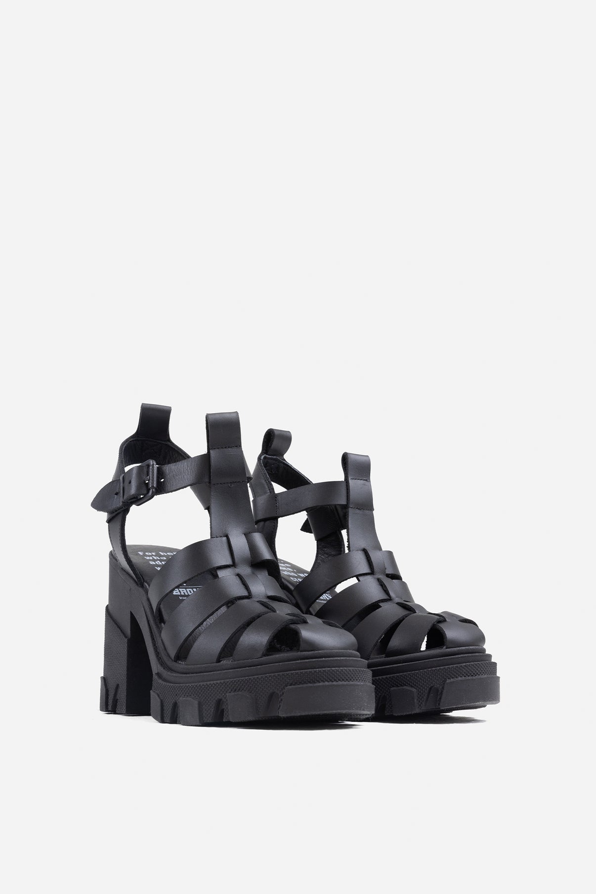 Furrow Black Chunky Sandals 84974-A-01 -3