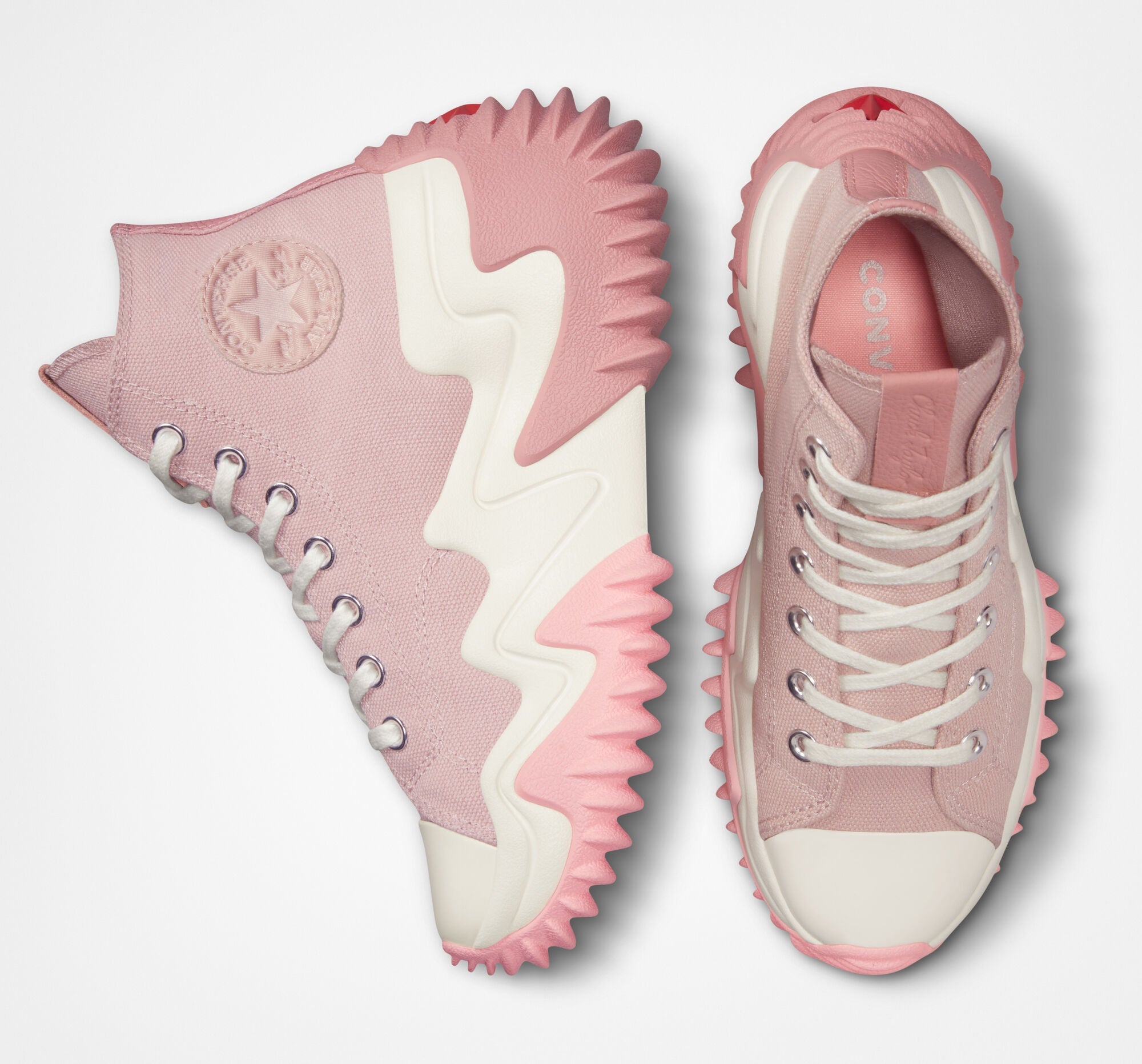 Converse Run Star Motion Hi Sneakers in Rust Pink