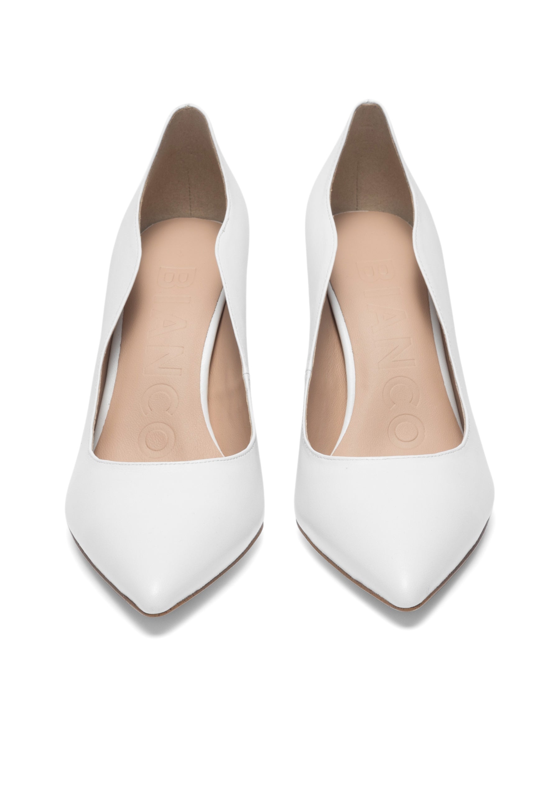 Bianco BIACHIC Wave Pump Nappa Pumps White