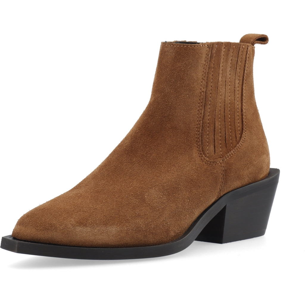 Bianco BIAMONA Western Boot Low Chelsea Suede Western Camel