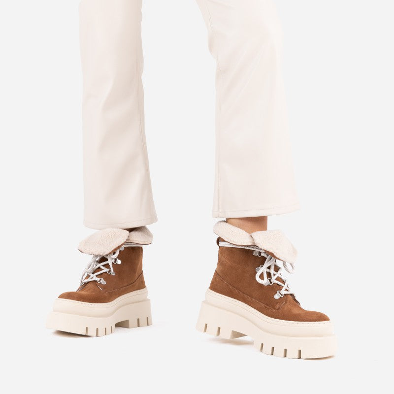 Bronx taupe suede chunky hiker boots best sale