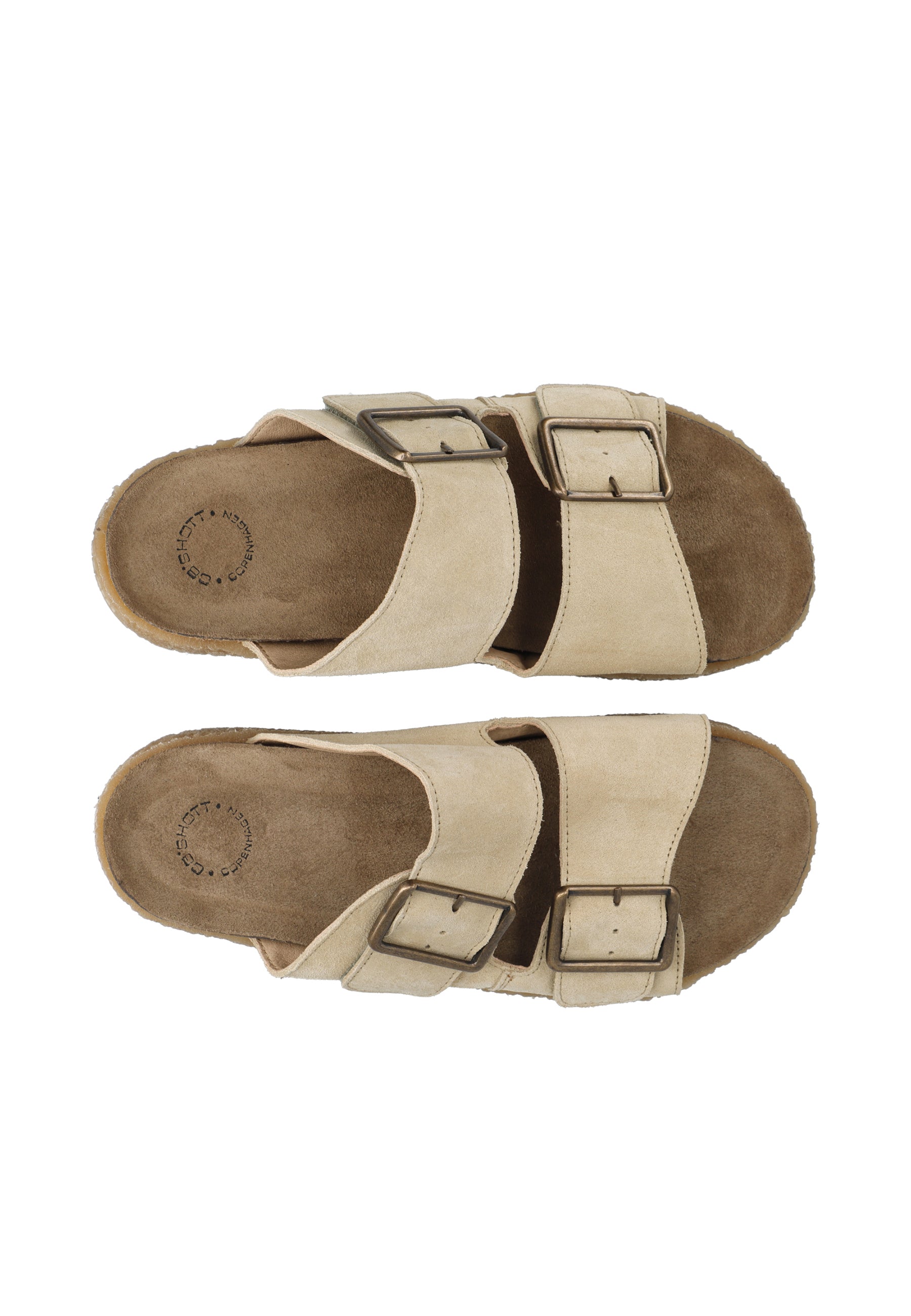 CASHOTT CASDAGMAR Slide Suede Slides Beige