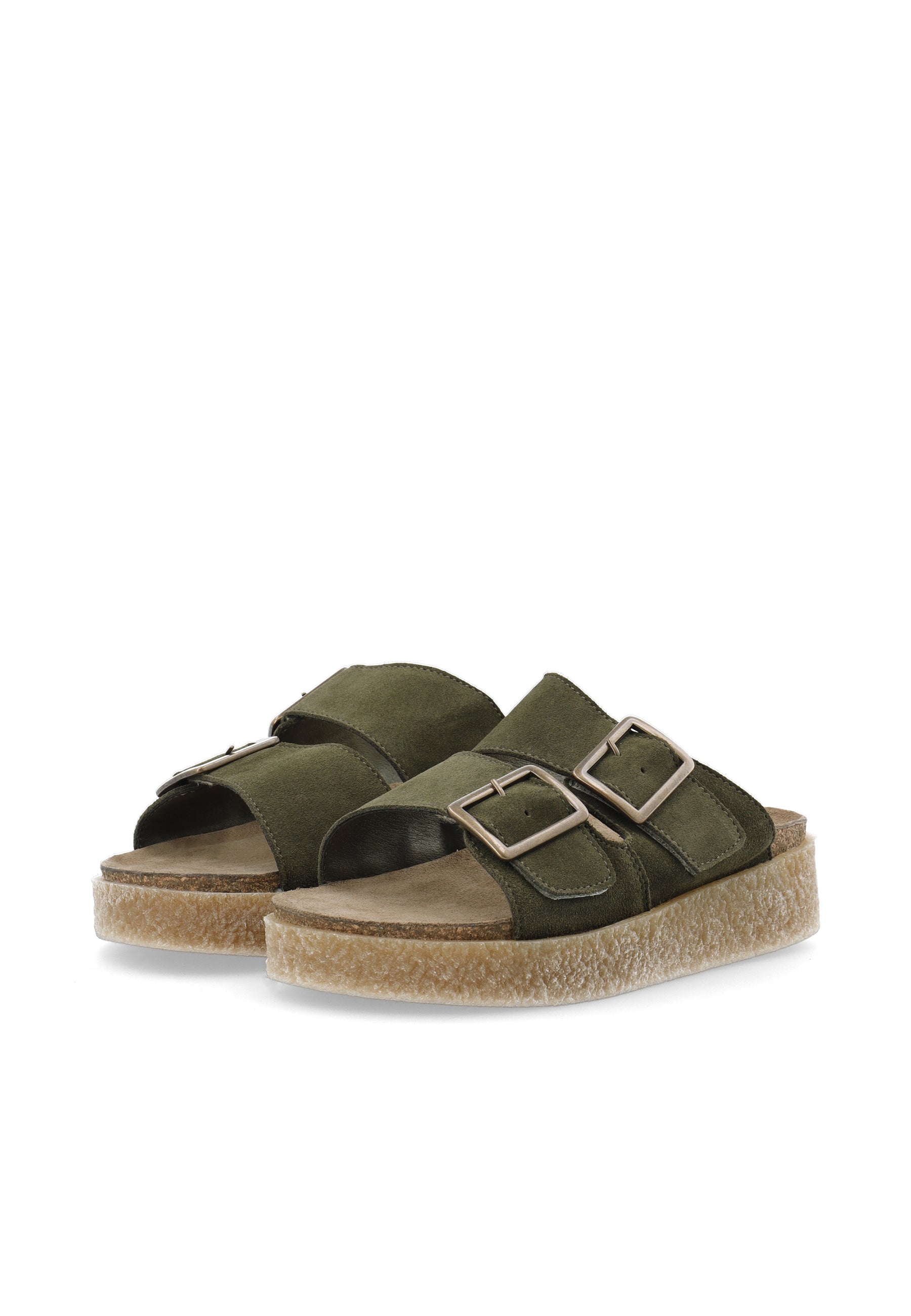 CASHOTT CASDAGMAR Slide Suede Slides Olive