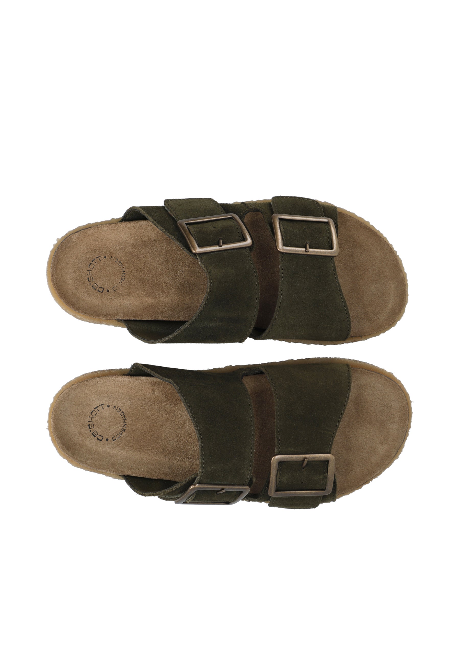 CASHOTT CASDAGMAR Slide Suede Slides Olive