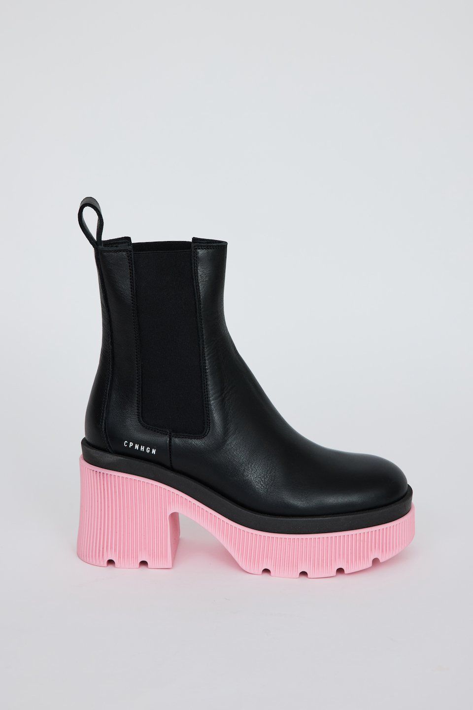 Copenhagen Studios Vitello Black Rose Ankle Boots