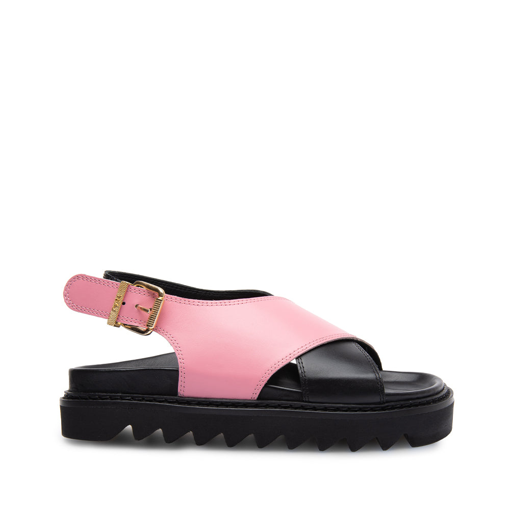 Diana Black Pink Leather Chunky Sandals LAST1523 - 1