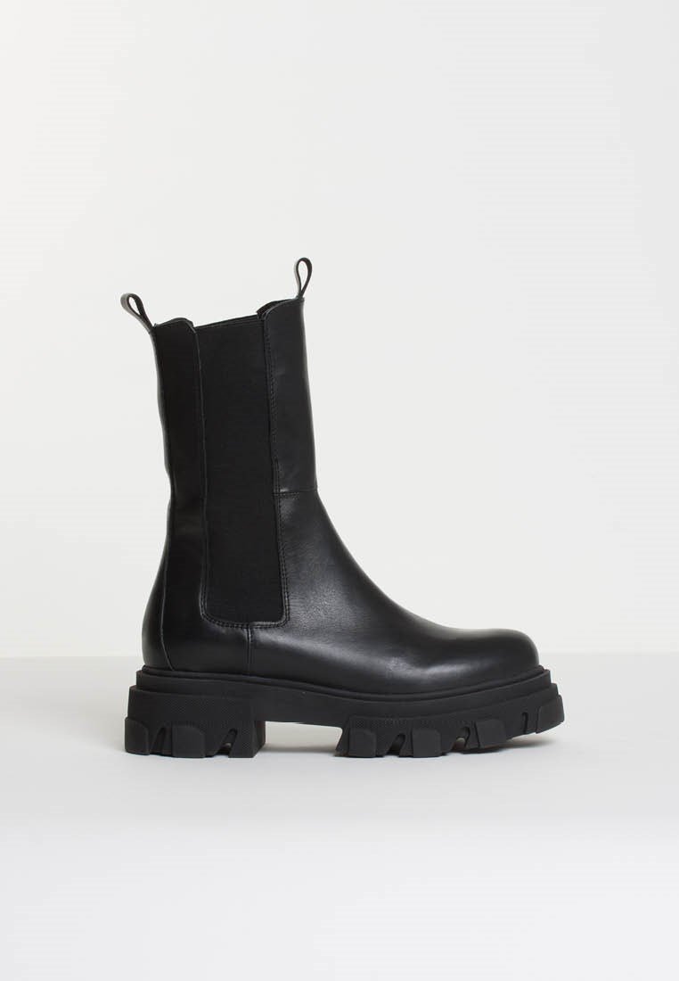 Ella Black Leather Combat Boots Ellablack1 - 7