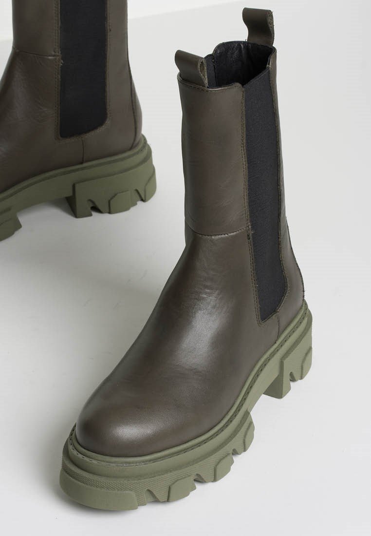 Ella Cactus Leather Combat Boots Ella-Cac - 4