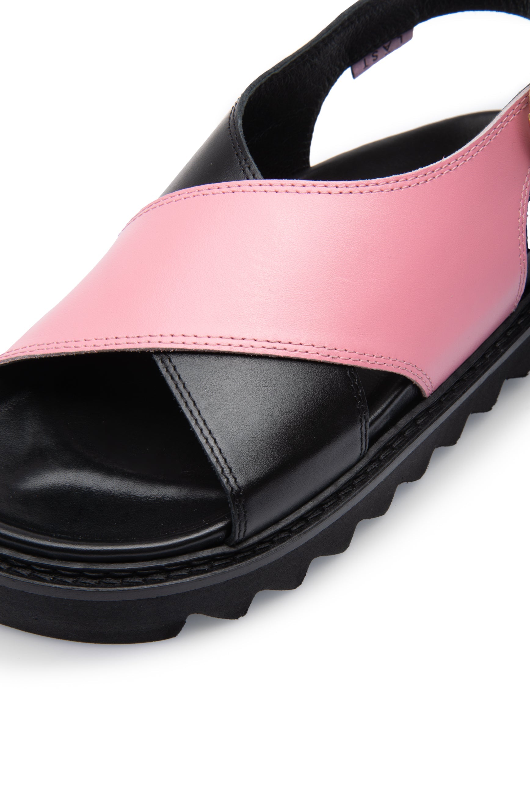 Diana Black Pink Leather Chunky Sandals LAST1523 - 6