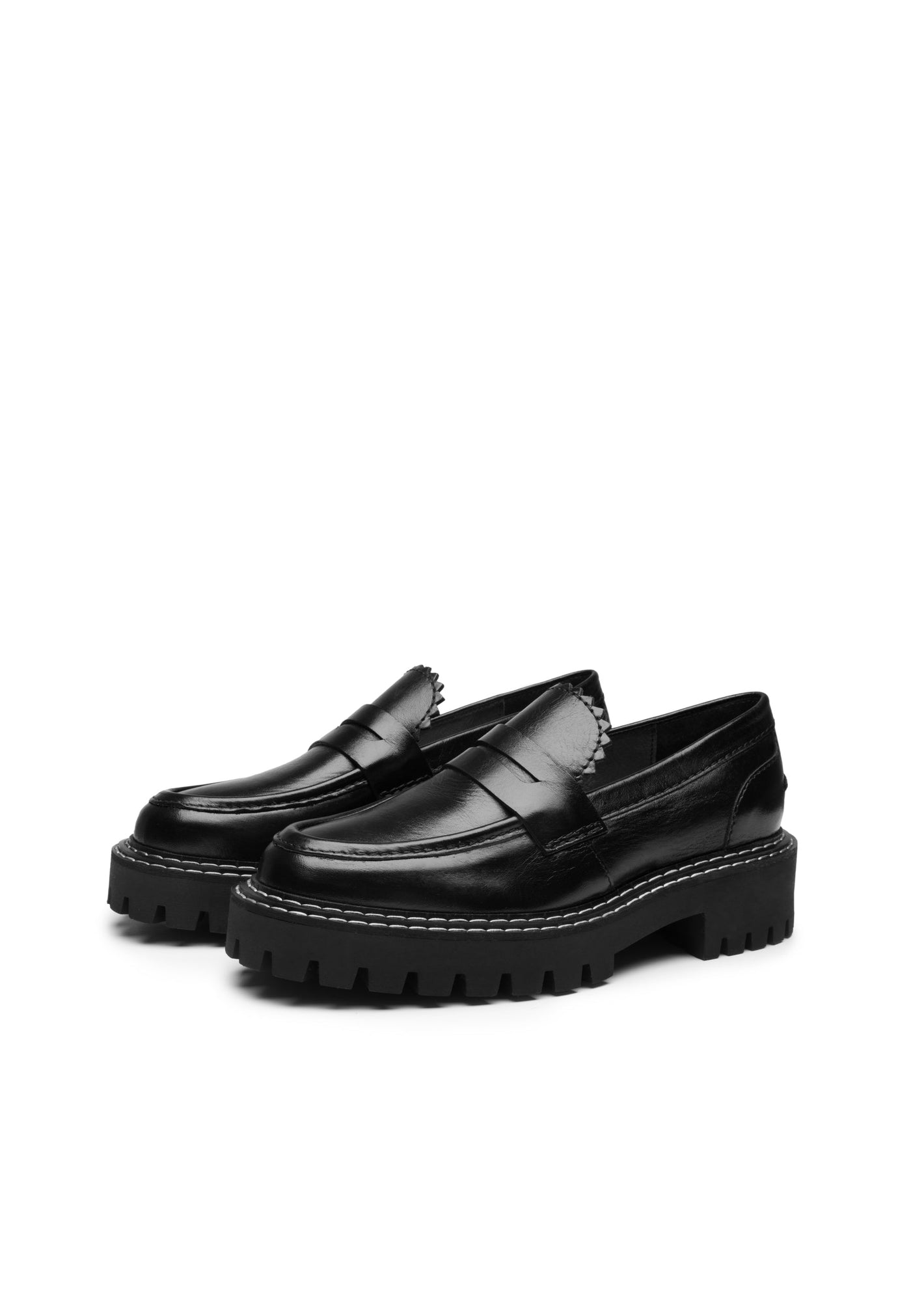 Läst Matter Black Leather Loafers