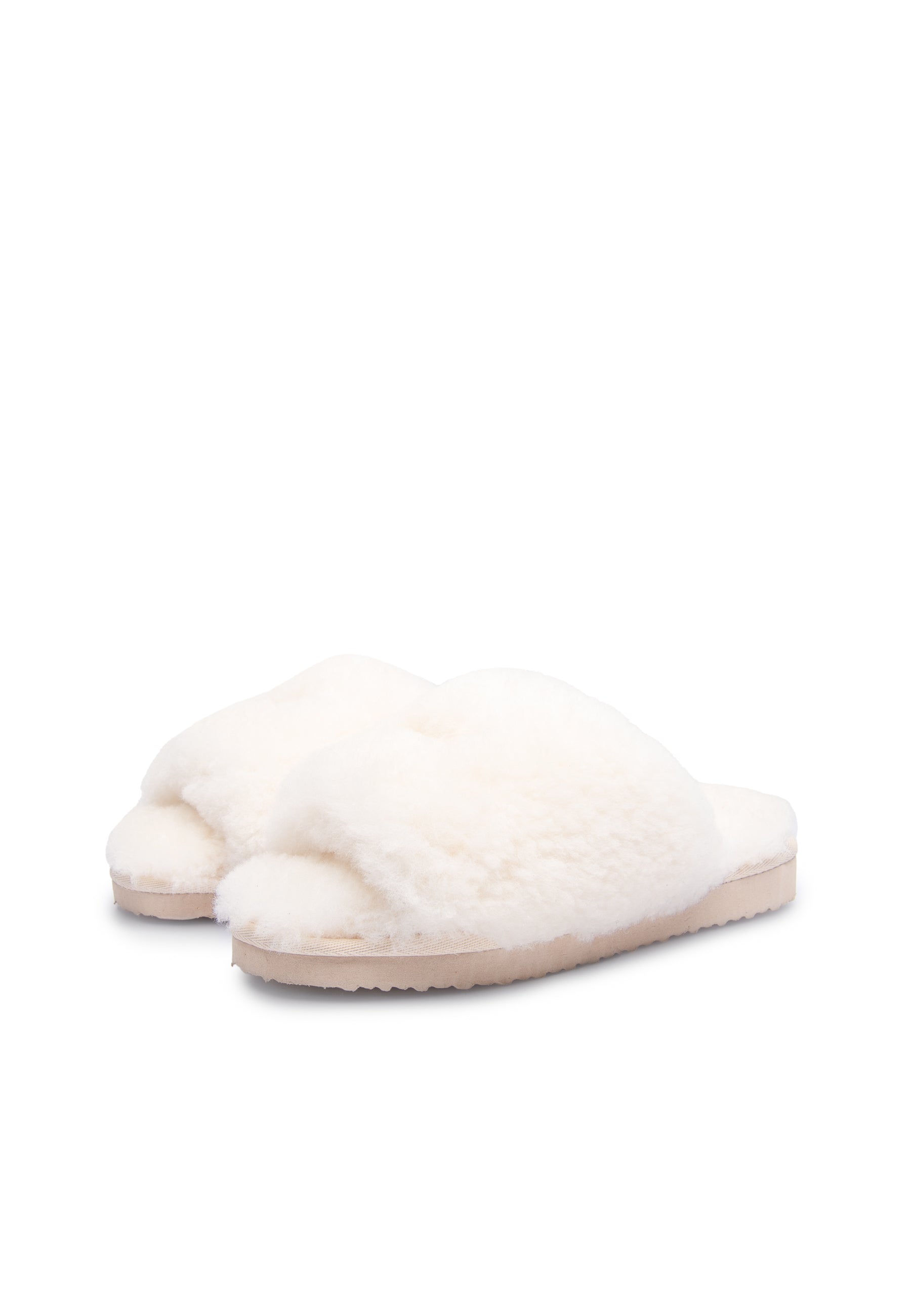 LÄST Miriam Slipper - Fur - Off White Slides Off White