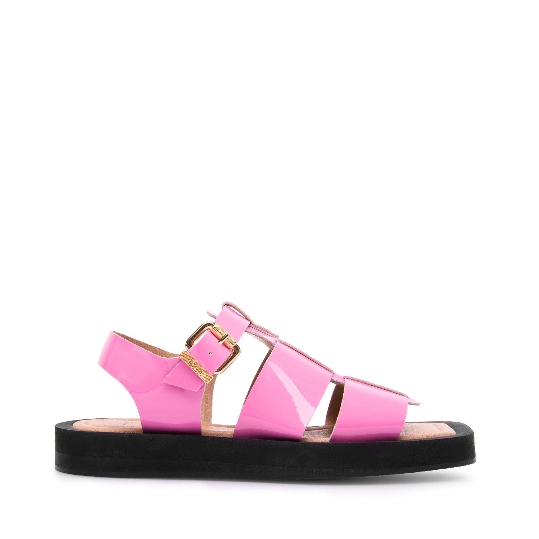 LÄST Samantha - Patent Leather - Pink Sandals Pink