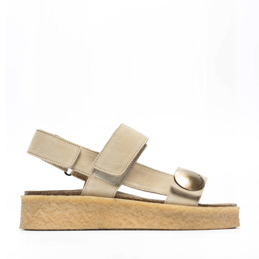 Casdagmar Beige Suede Velcro Sandals Sandals