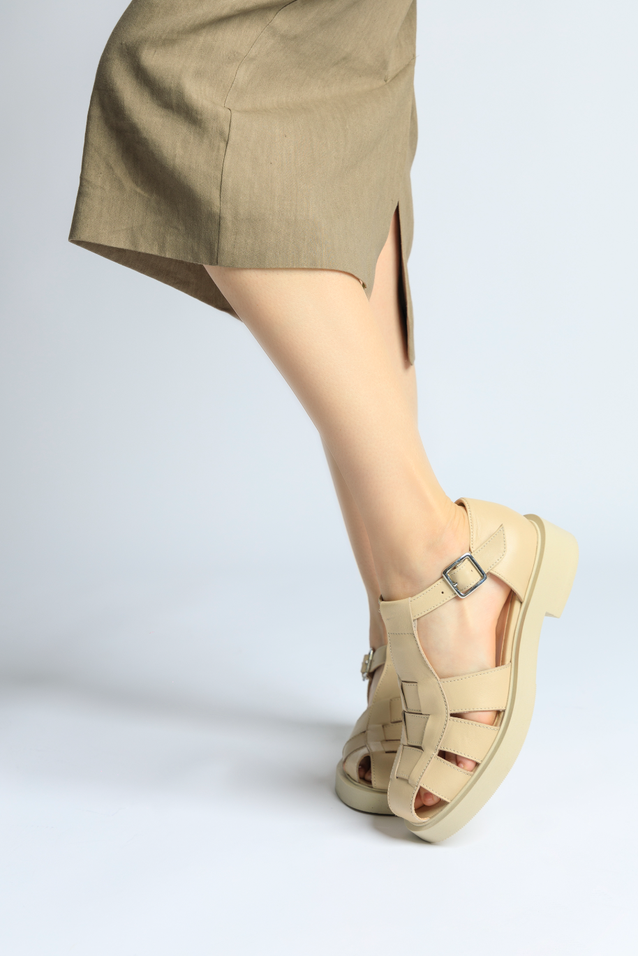 Clara Latte Leather Sandals CLARA-LATTE - 8