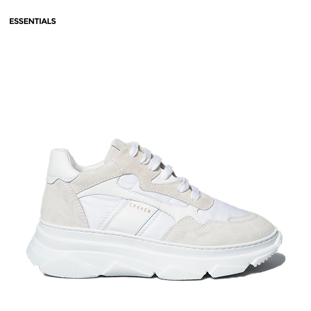 Material Mix White Chunky Sneakers CPH51 - 1