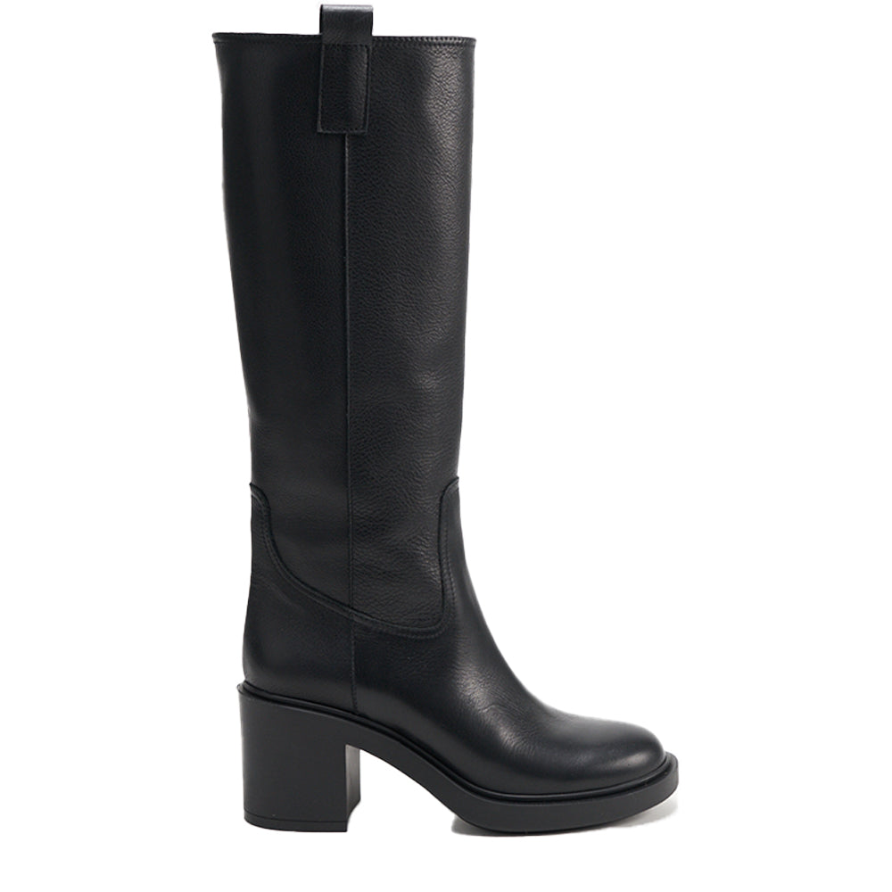 Vitello Black High Boots CPH827 - 1