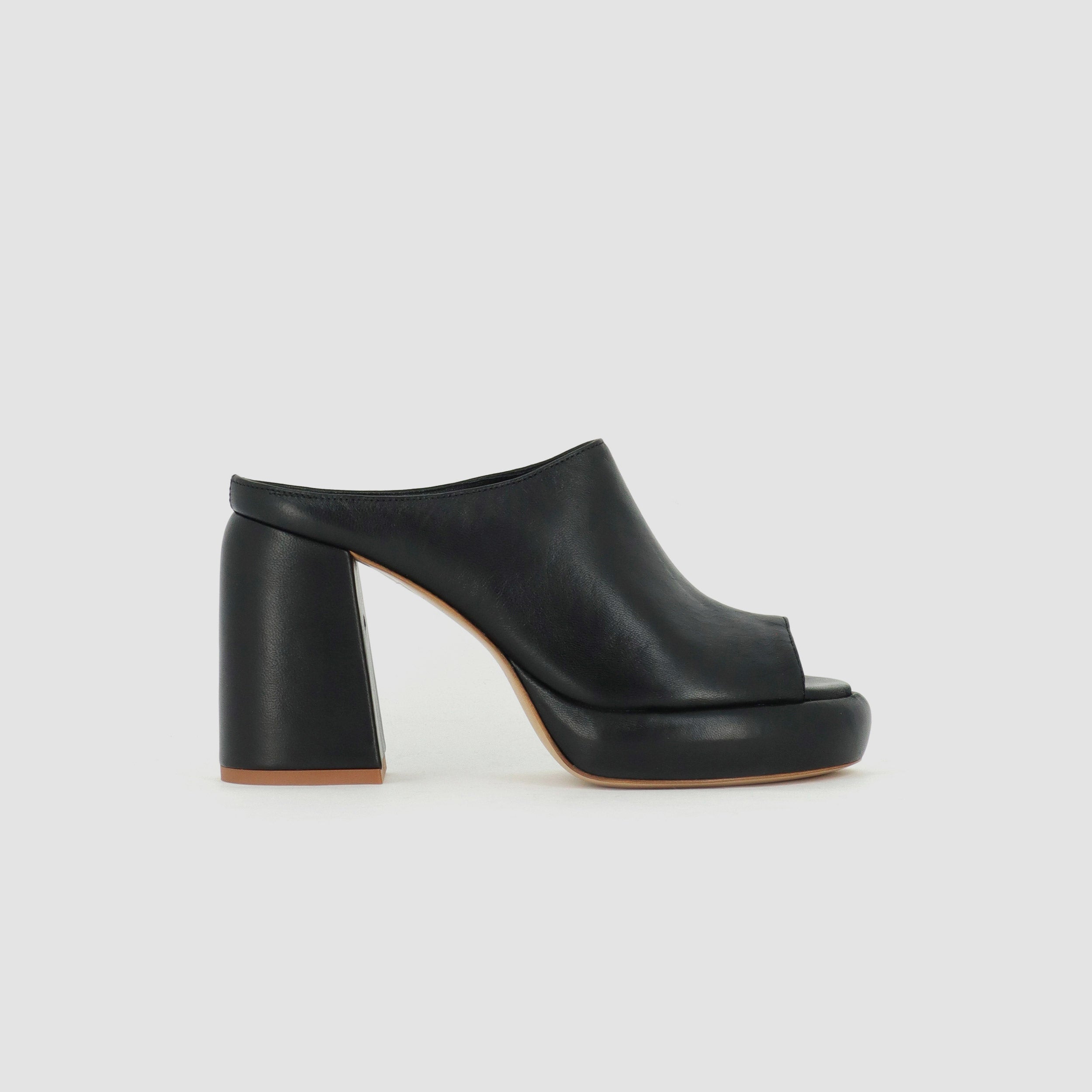 Fabio Rusconi Doria Black Platform Mules