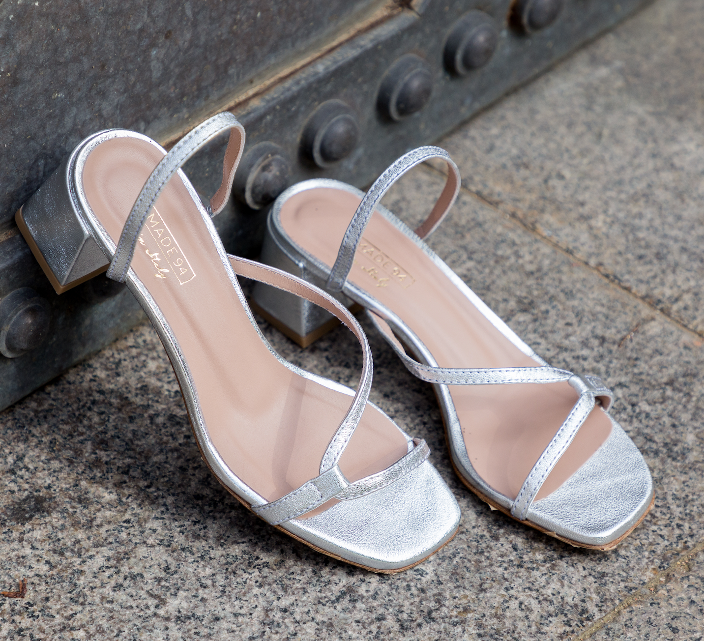 Perla Silver Metallic Leather Sandals 790-014-1 - 6