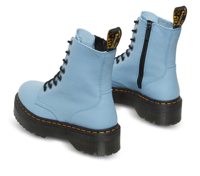 Bright blue doc martens best sale